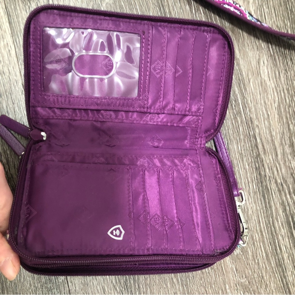 Vera Bradley Purple/Lavender Medallion Tote & RFID All-In-One Crossbody Set - Picture 11 of 13